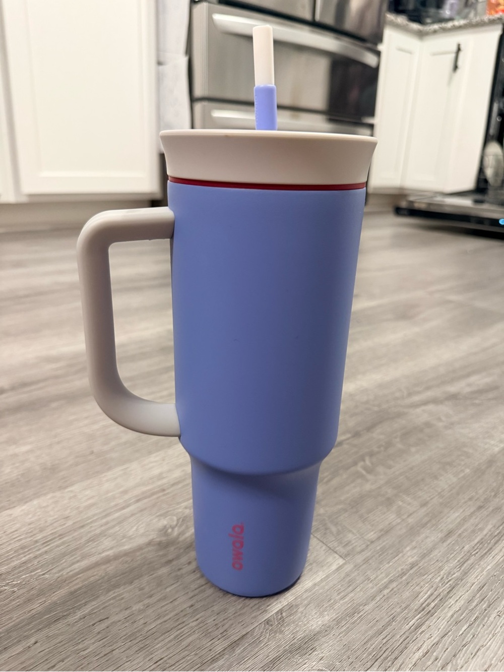 Owala Lavender Insulated Travel Tumbler with Handle and Straw